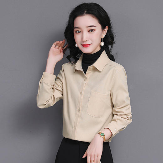 2022秋磨毛宽松遮肉显瘦加厚外搭长袖衬衫 TYL2018 商品图4