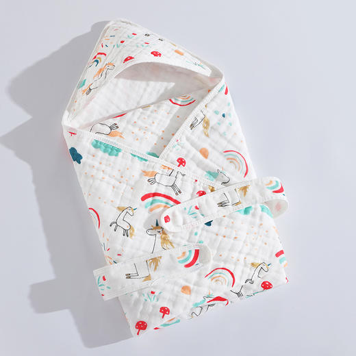 【限时特惠】爆款全棉纱布包被新生儿抱被初生宝宝防惊跳包巾春夏季薄款抱被 商品图8