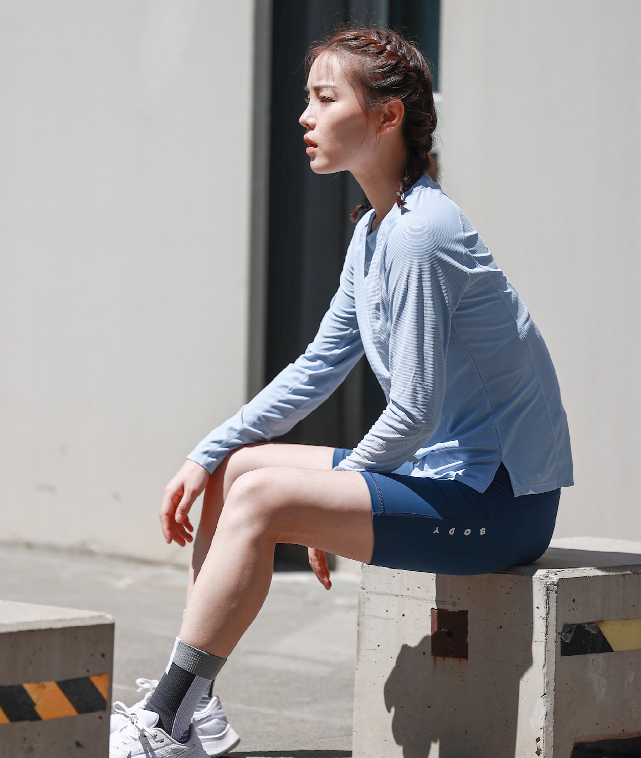 BODYWIT身体智慧女子飞羽轻薄速干圆领长袖T恤