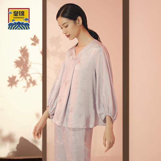 【皇锦】桑波缎灯笼袖套装-四季三多 商品图3