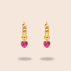订购6周到｜Annele-Lonely Hearts-紫红色 爱心 耳环［芬兰设计师］ 商品缩略图2