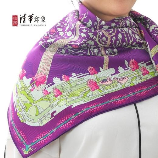 清华水木拾萃-生生不息款方丝巾 商品图2