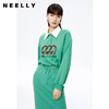 NEELLY纳俪商场同款撞色翻领套头卫衣女字母印花短款上衣简约秋季N22091J01127 商品缩略图0