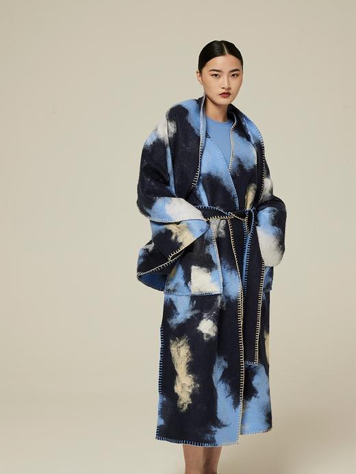 羊绒桑蚕丝手工毛毡女式大衣 SJF94W291W 商品图2