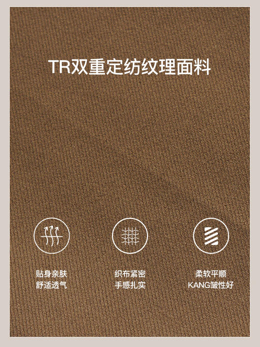 OLrain法式咖色休闲裤女早秋2022新款时尚气质阔腿显瘦烟管直筒裤 商品图2