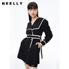 NEELLY纳俪商场同款撞色风衣女中长款收腰系带单排扣大翻领外套N22091F01135 商品缩略图2