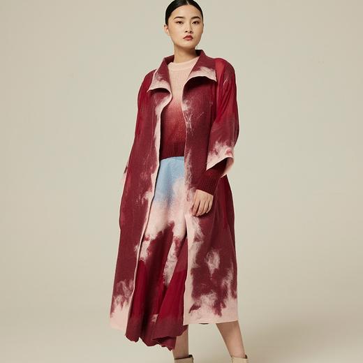 羊绒桑蚕丝手工毛毡风衣外套 SJF93W334N 商品图5