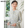 NEELLY纳俪商场同款甜美木耳边碎花连衣裙女收腰A字裙中长裙百搭N22074Y04432 商品缩略图2