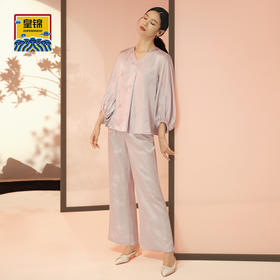 【皇锦】桑波缎灯笼袖套装-四季三多