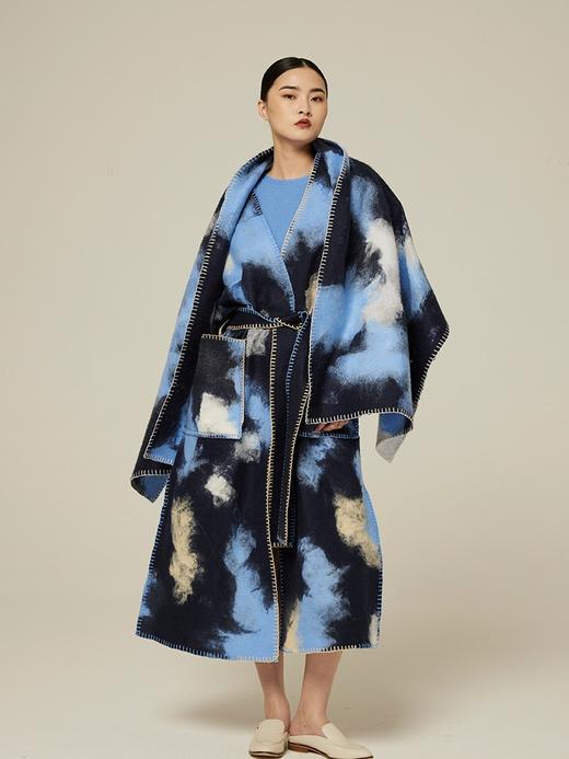 羊绒桑蚕丝手工毛毡女式大衣 SJF94W291W 商品图1