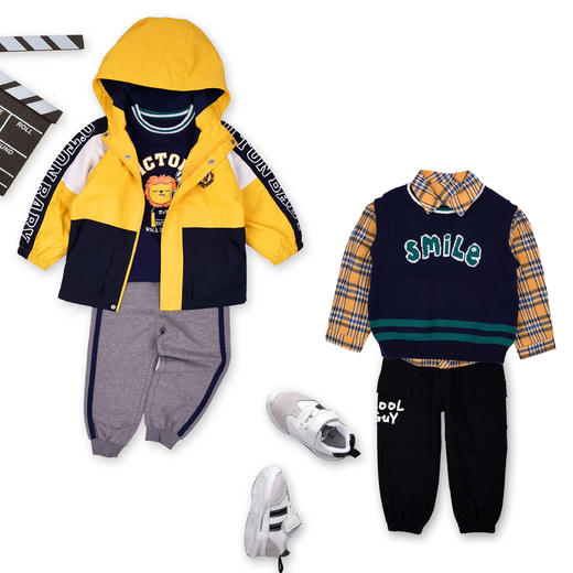 商场同款棉果果秋季新款男童酷潮百搭舒适全棉拉裆针织长裤休闲M312205222504 商品图1