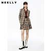 NEELLY纳俪商场同款格纹西装外套女单排扣收腰上衣减龄学院风秋季N22091W01131 商品缩略图2