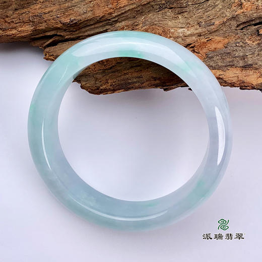 派瑞翡翠 翡翠手镯 糯种 飘花 商品图1
