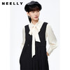 NEELLY纳俪商场同款背带连衣裙女中长款设计感套头百褶A字裙秋季 商品缩略图3