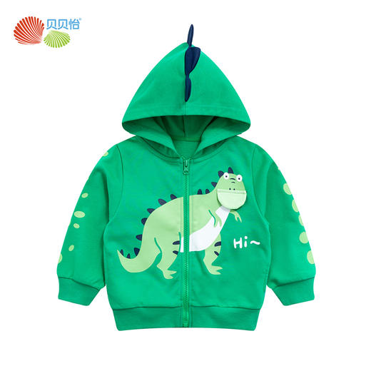 贝贝怡童装男童长袖卫衣秋季新款中小童宝宝儿童卡通带帽外套 商品图6