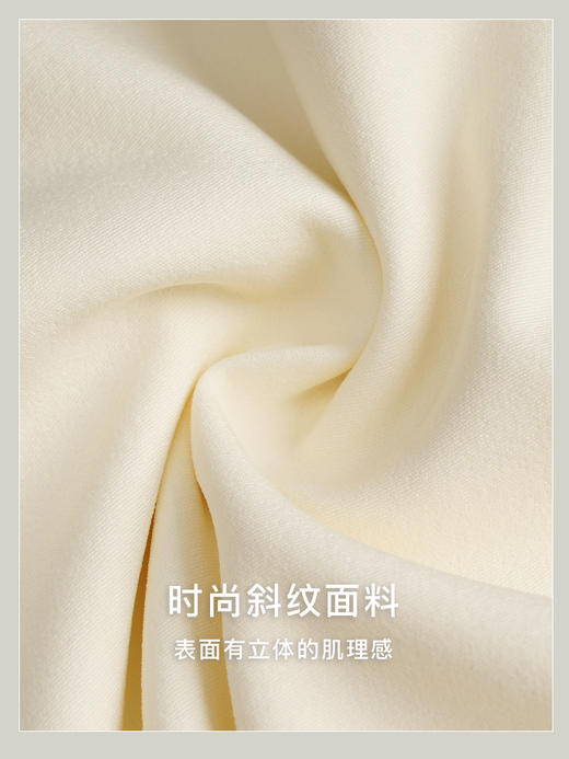 OLrain法式杏色长袖连衣裙女早秋2022年新款气质名媛大翻领茶歇裙 商品图2