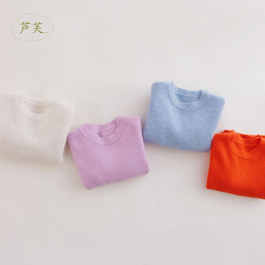【马克珍妮 芦芙】秋装新款 女童绵羊毛毛衣儿童套头衫221652 商品图0