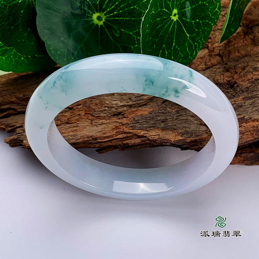 派瑞翡翠 翡翠手镯 糯种 飘花 商品图0