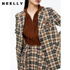 NEELLY纳俪商场同款格纹西装外套女单排扣收腰上衣减龄学院风秋季N22091W01131 商品缩略图3