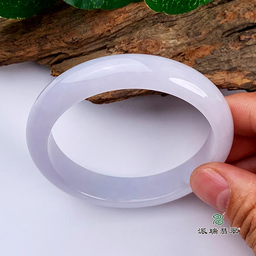 派瑞翡翠 翡翠手镯 糯种 紫色 商品图3
