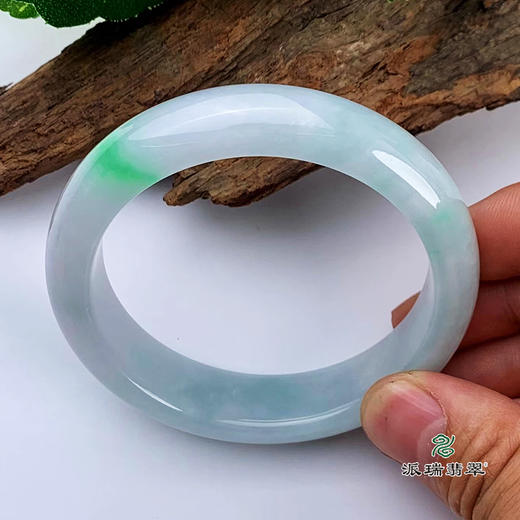 派瑞翡翠 翡翠手镯 糯种 紫色 飘翠 商品图2