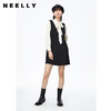 NEELLY纳俪商场同款背带连衣裙女中长款设计感套头百褶A字裙秋季 商品缩略图1
