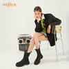 【新品特惠】safiya/索菲娅秋冬酷飒2022冬季新款英伦防泼水厚底增高切尔西靴SF24116091 商品缩略图1