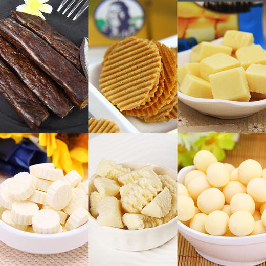 【塔拉额吉·内蒙特产礼盒装】内含6种内蒙特色：原味酪干80g+牛肉干200g+烤奶皮54g+酸奶酪酥250g+浓香奶球138g+含牛初乳奶贝138g 商品图4