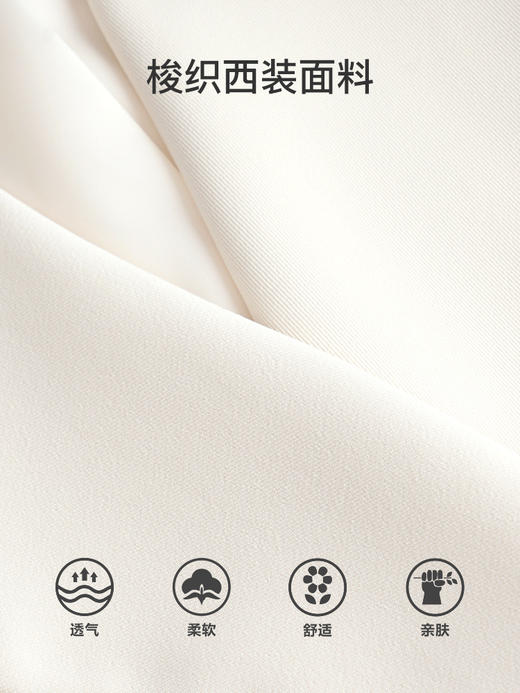 OLrain法式杏色西装外套女早秋2022年新款宽松七分袖高级感大衣 商品图2