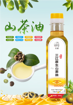 侗之源 桂臻三江原生山茶油 500ml*2瓶