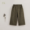 【马克珍妮 芦芙】秋装新款 女童羊毛呢子格纹阔腿裤221805 商品缩略图0