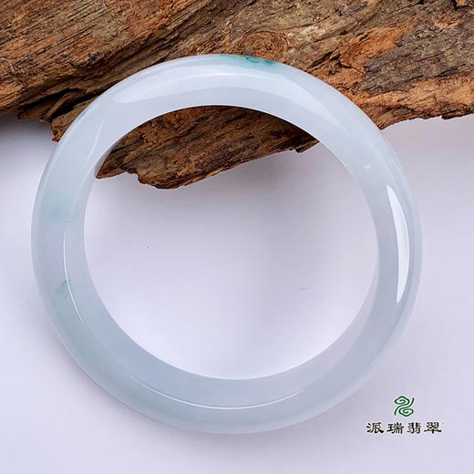 派瑞翡翠 翡翠手镯 糯种 飘花 商品图2