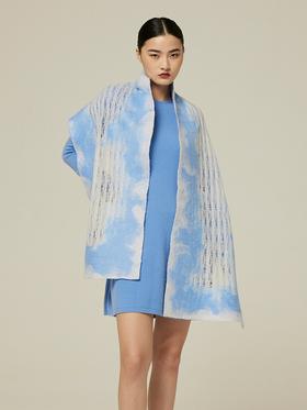 针织羊绒手工毛毡围巾 SJF94P301K