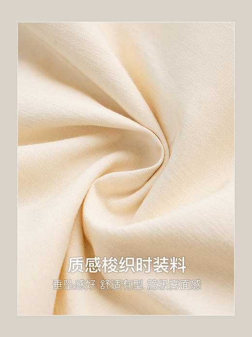 OLrain法式奶油杏色长袖衬衫女早秋2022年新款复古蝴蝶结翻领上衣 商品图2