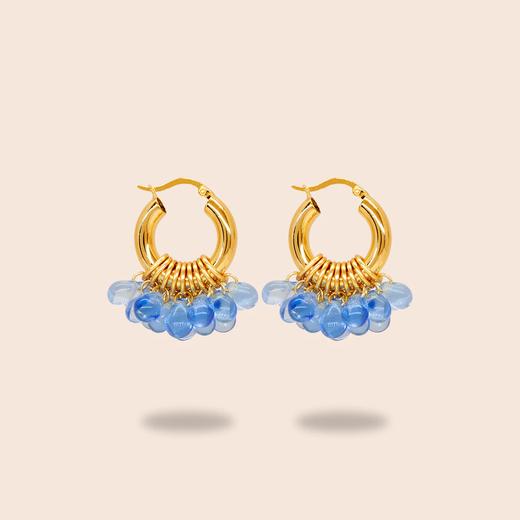 北京仓｜Annele-Wavy Baby-淡蓝色 耳环［芬兰设计师］ 商品图1