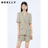 NEELLY纳俪商场同款西装外套女短袖设计感收腰正肩上衣单排扣秋季N22074W04405 商品缩略图0
