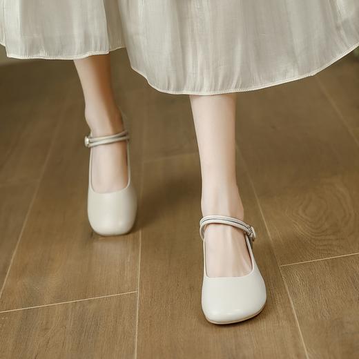 ZHR女鞋春秋新款浅口单鞋女低跟方头奶奶鞋甜美日系玛丽珍JK鞋夏 商品图3