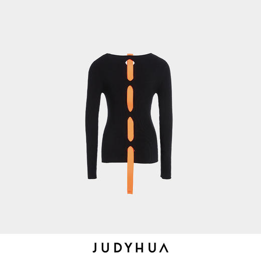 JUDYHUA 背拼接绳设计针织上衣 商品图2