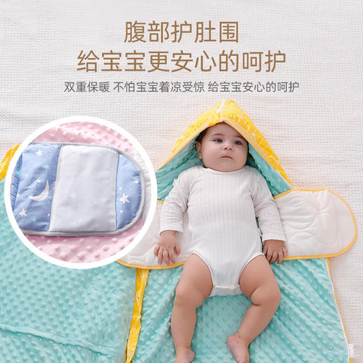 【亲肤豆豆多功能睡袋】婴儿睡袋襁褓睡袋抱被防惊跳加棉恒温睡袋豆豆冬季防踢圆弧睡袋 商品图3