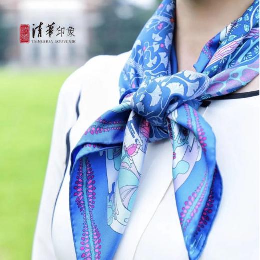 清华水木拾萃-生生不息款方丝巾 商品图1