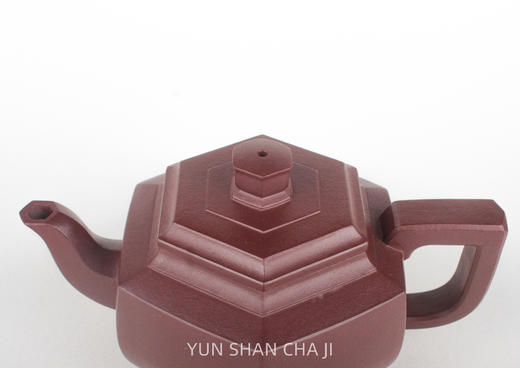 六角菱形壶宜兴紫砂朱泥纯手工150毫升 商品图3