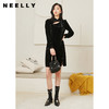 NEELLY纳俪商场同款黑色改良旗袍连衣裙女中式盘扣A字裙秋季新款N22074Y04436 商品缩略图1