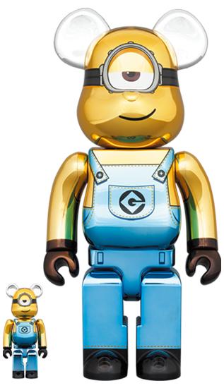 【预售】【预售】收藏系列 Be@rbrick 400%系列 小黄人 斯图尔特 电镀 商品图1