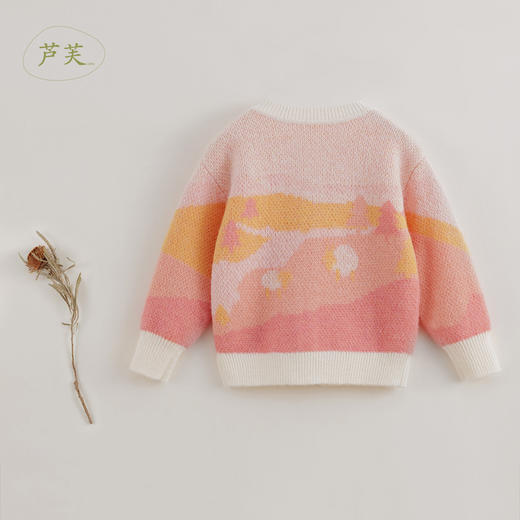 【马克珍妮 芦芙】秋装新款 女童圆领针织开衫儿童毛衣221651 商品图2