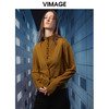 VIMAGE纬漫纪秋季新款时尚高领简约纯色两件套针织衫上衣V1801414 商品缩略图5