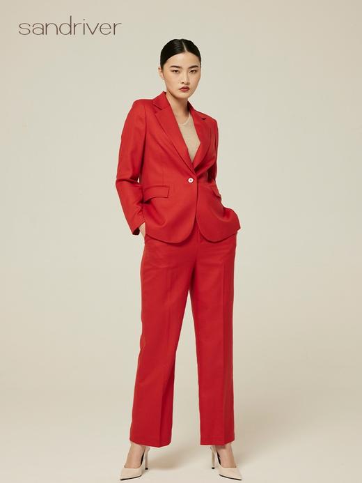 精纺羊绒女士直筒裤 SJF94K643W 商品图4