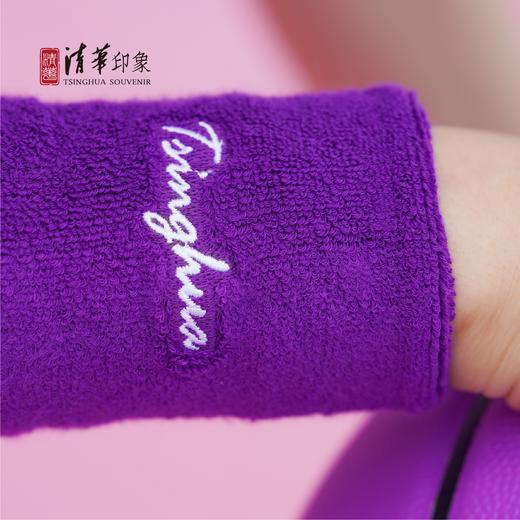 清华英文毛巾绣花吸汗运动护腕 商品图2
