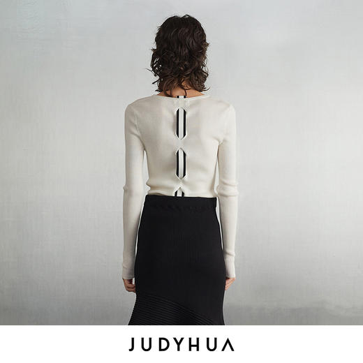 JUDYHUA 背拼接绳设计针织上衣 商品图5