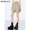 NEELLY纳俪商场同款新款短裤女立体打褶显瘦阔腿直筒裤系带收腰N22074H04406 商品缩略图3