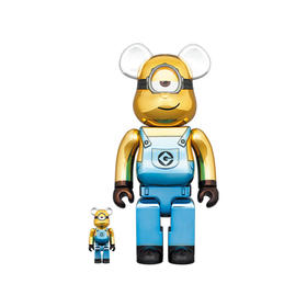 【预售】【预售】收藏系列 Be@rbrick 400%系列 小黄人 斯图尔特 电镀